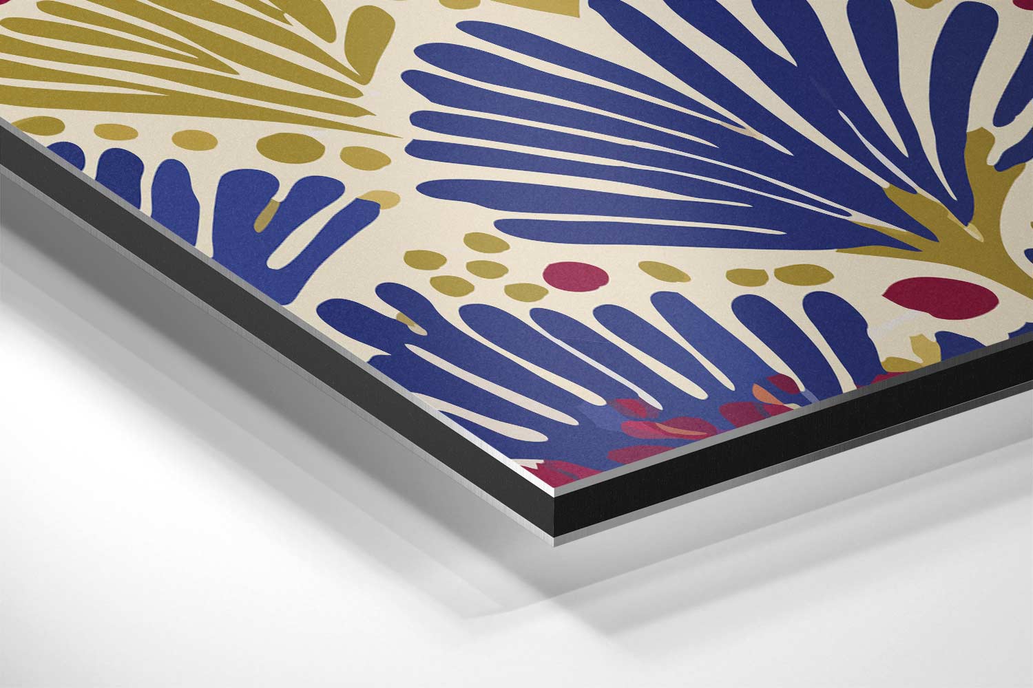 Boho bladerenpatroon Kunstwerk-canvas-dibond-plexiglas-wanddecoratie-WallArtistic
