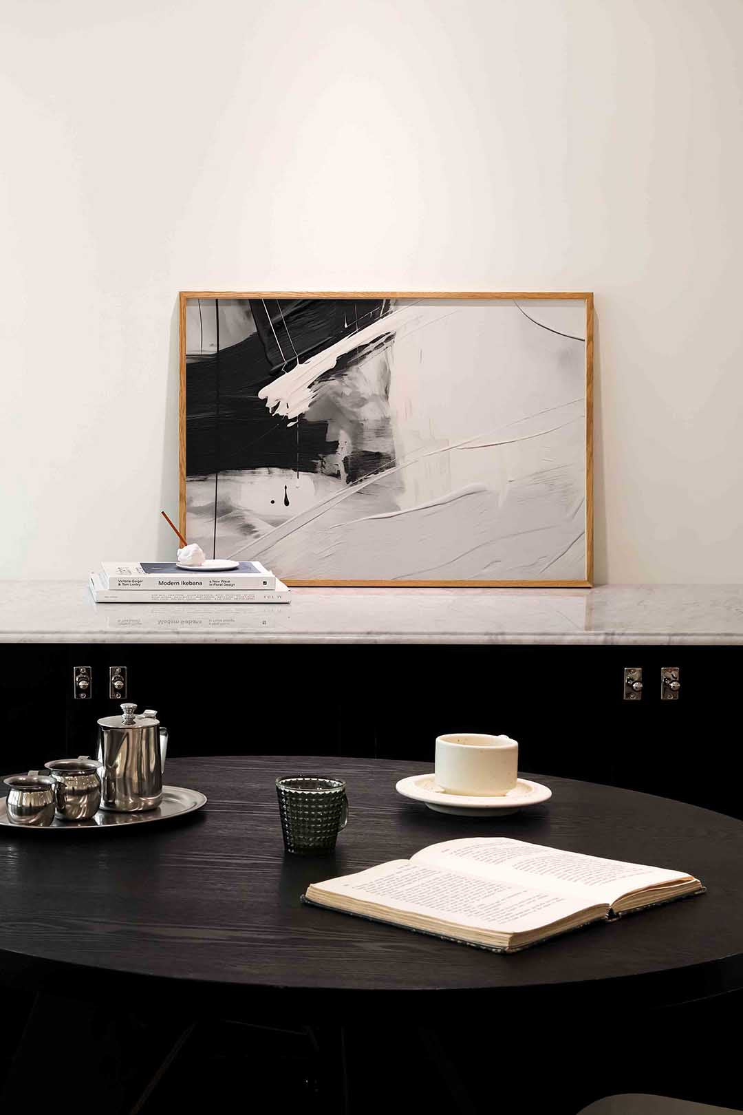 Zwart wit abstracte Poster