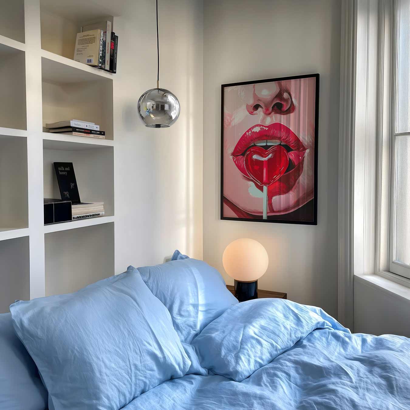 Sensuele Lippen met Hartjeslolly Poster