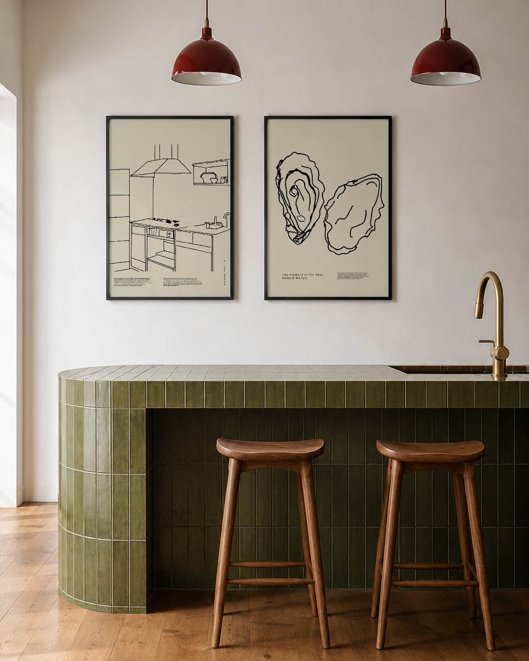 Keukenlijnenspel Posterset