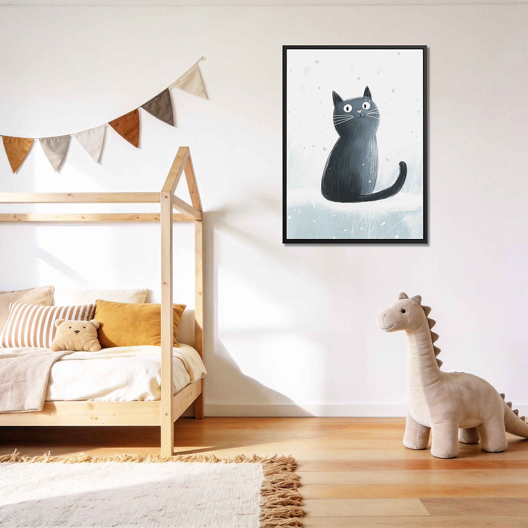 Speelse kat illustratie Kunstwerk
