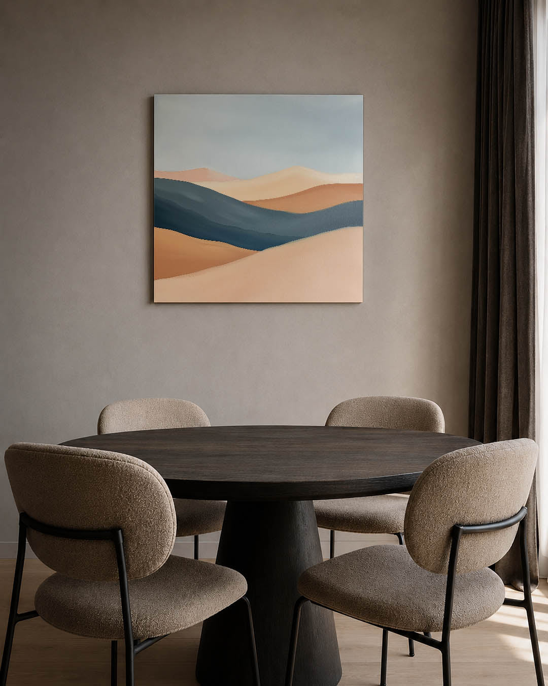 Vloeiende landschap golven Kunstwerk