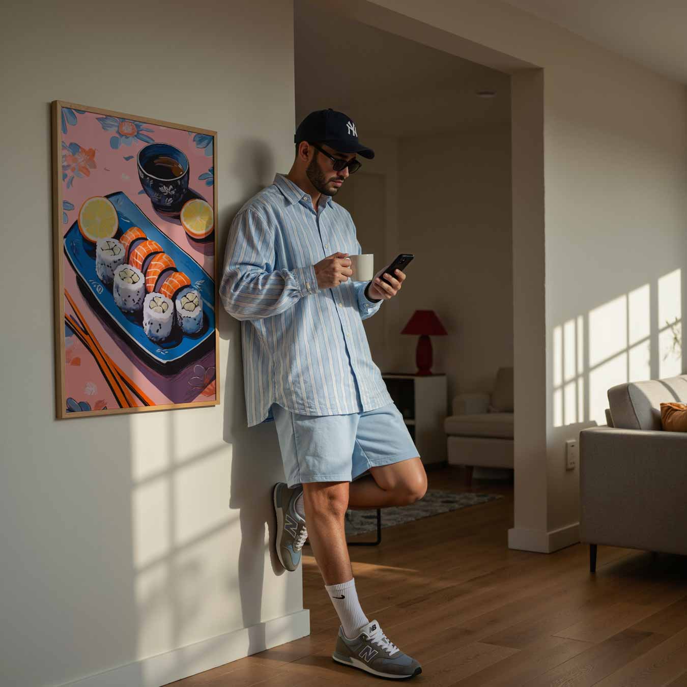 Stijlvolle Sushi Illustratie Poster-WallArtistic