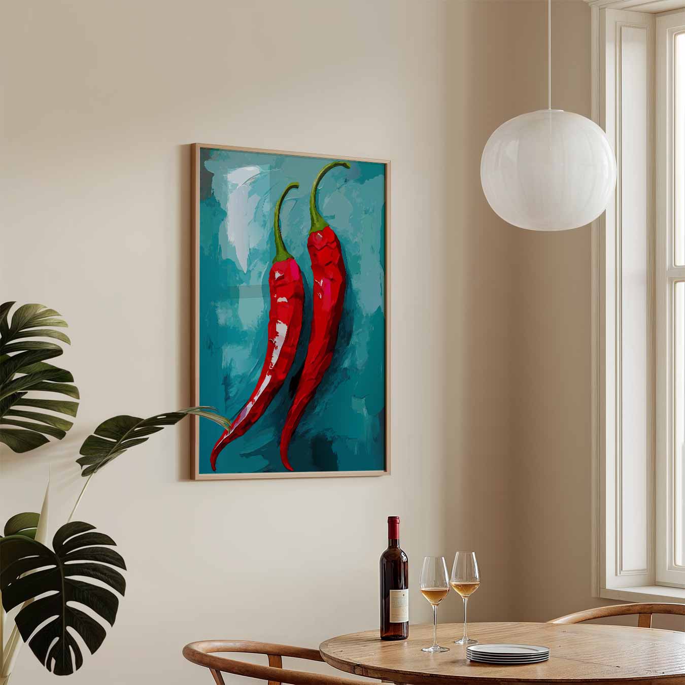 Spicy Red Peppers Poster