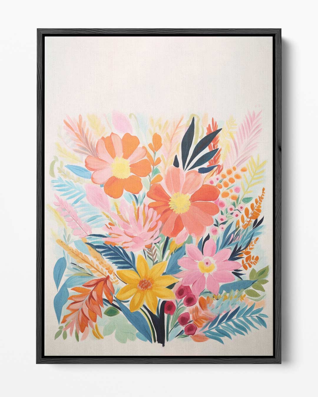 Kleurrijke Bloemenpracht Kunstwerk-canvas-dibond-plexiglas-wanddecoratie-WallArtistic