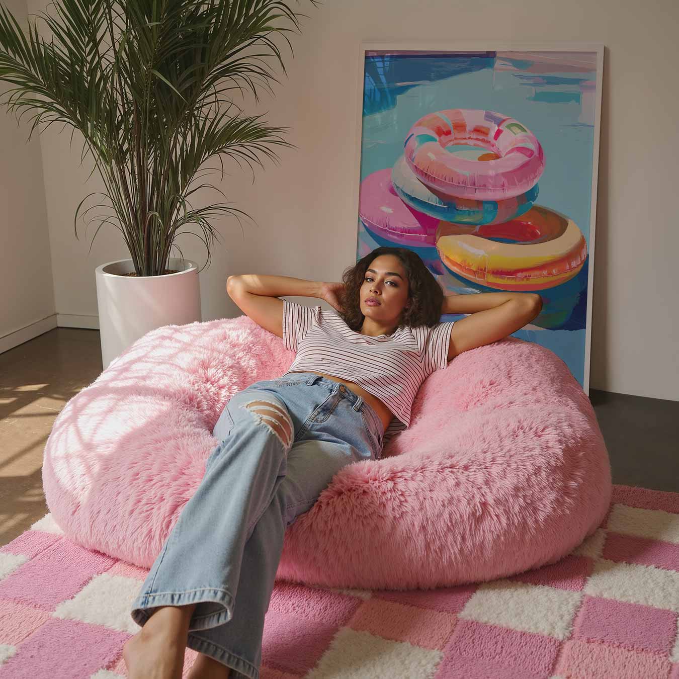 Zomerse Zwembandjes Poster-WallArtistic