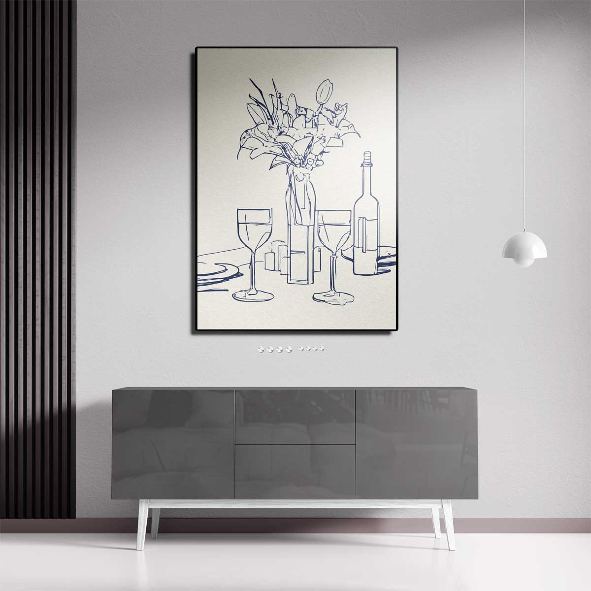 Elegante Tafelscène Kunstwerk-canvas-dibond-plexiglas-wanddecoratie-WallArtistic