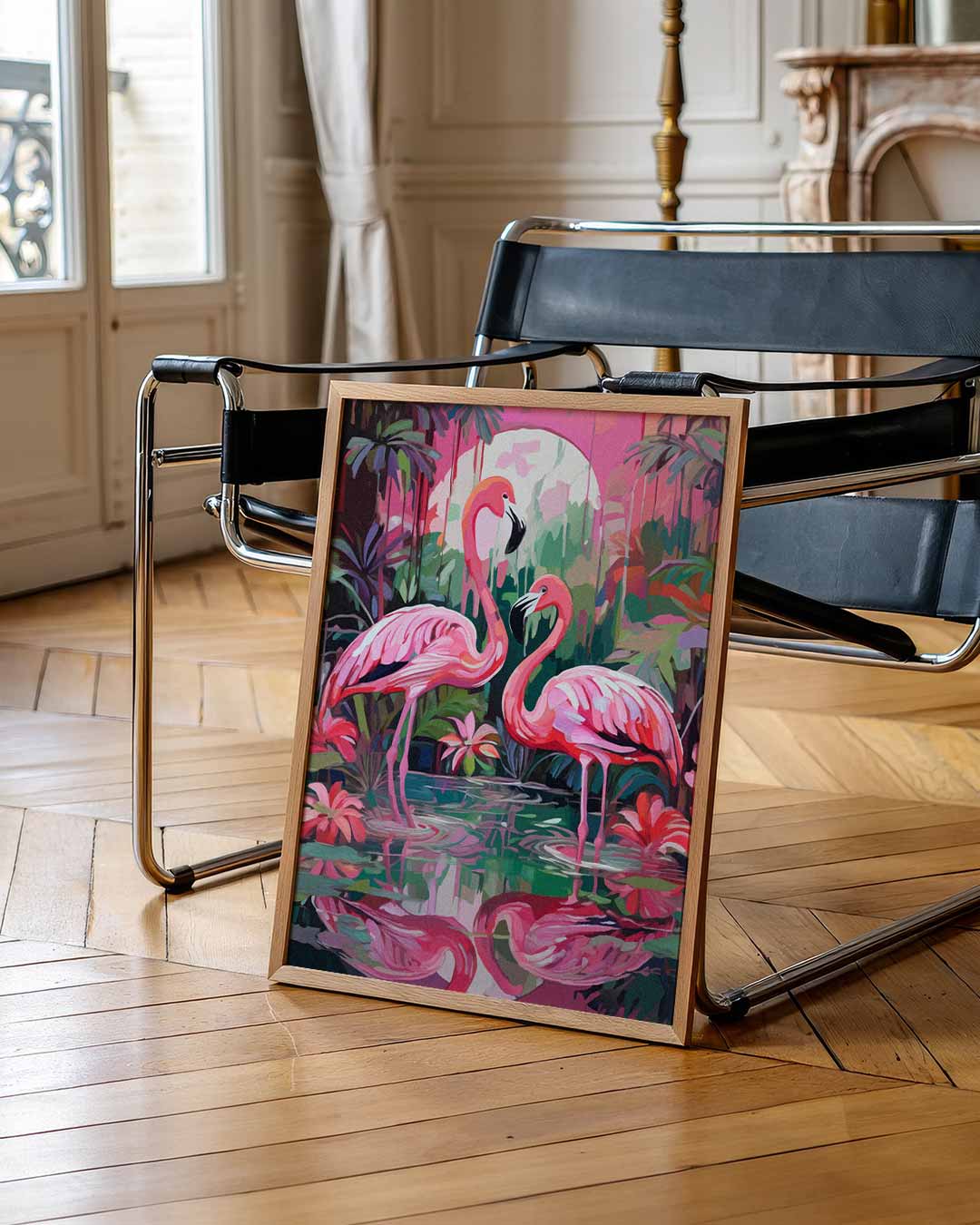 Tropische Flamingo Serenade Poster