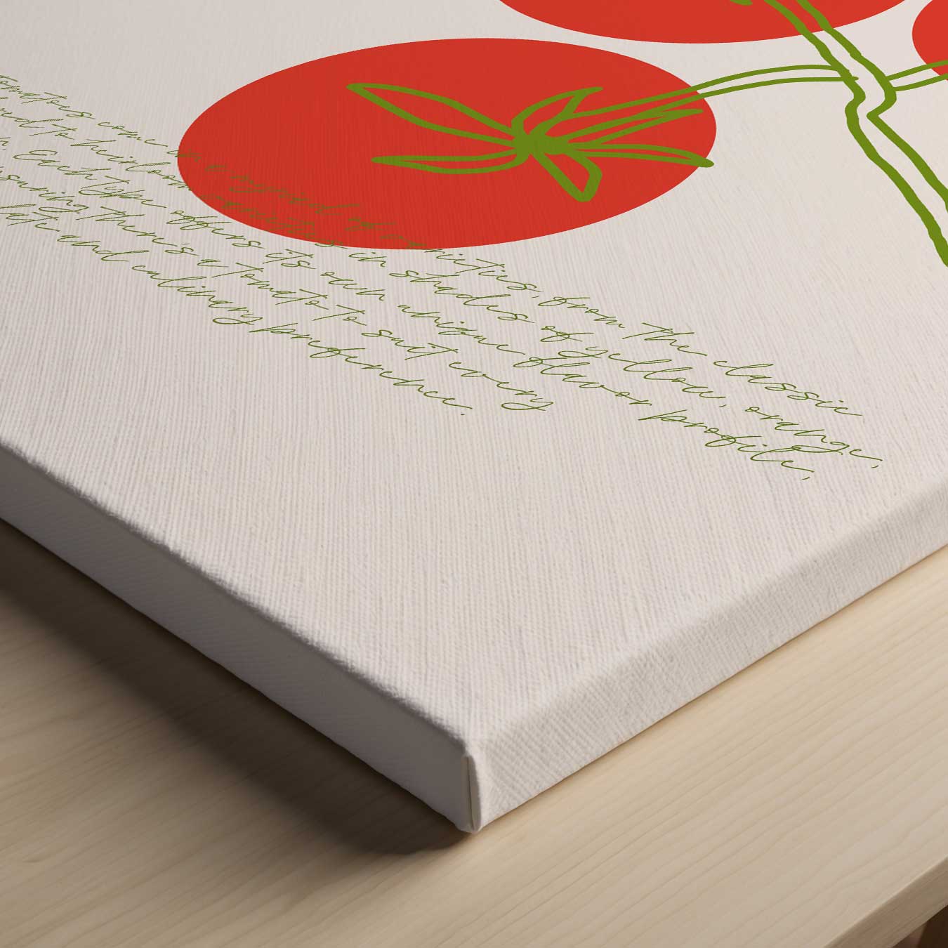 Tomaat Illustratie Kunstwerk-canvas-dibond-plexiglas-wanddecoratie-WallArtistic