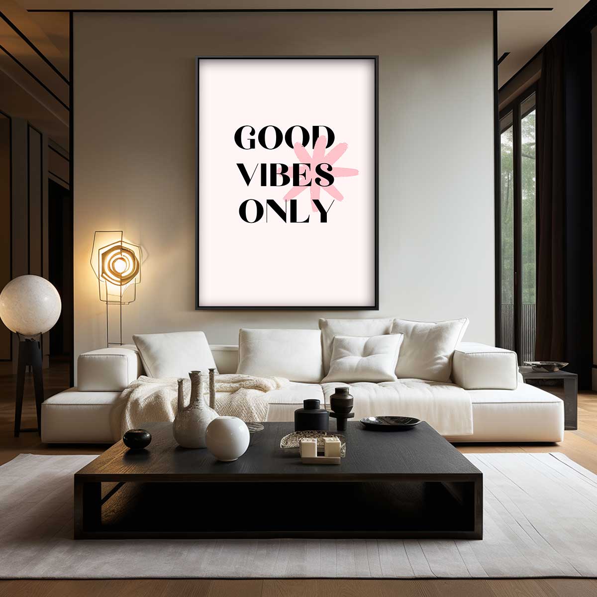 Good Vibes Only Poster Kunstwerk-canvas-dibond-plexiglas-wanddecoratie-WallArtistic