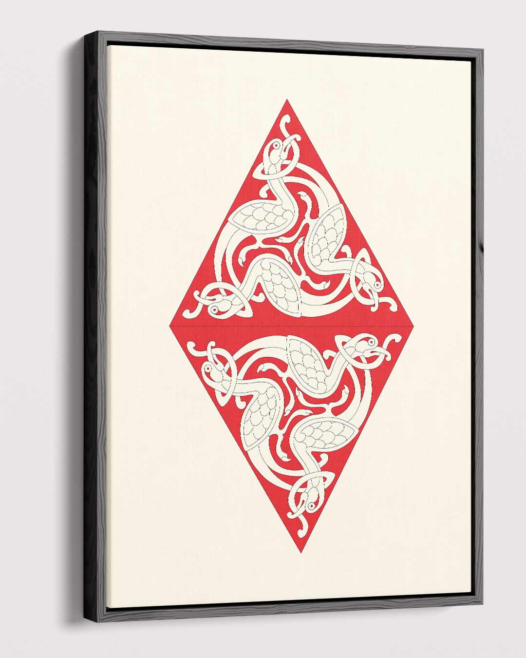 Viking Draak Motief Kunstwerk-canvas-dibond-plexiglas-wanddecoratie-WallArtistic