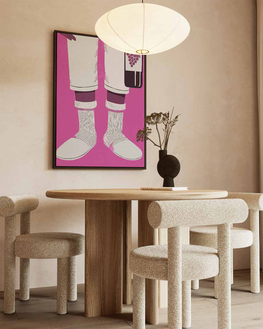 Vrolijke Wijnsokken Kunstwerk-canvas-dibond-plexiglas-wanddecoratie-WallArtistic