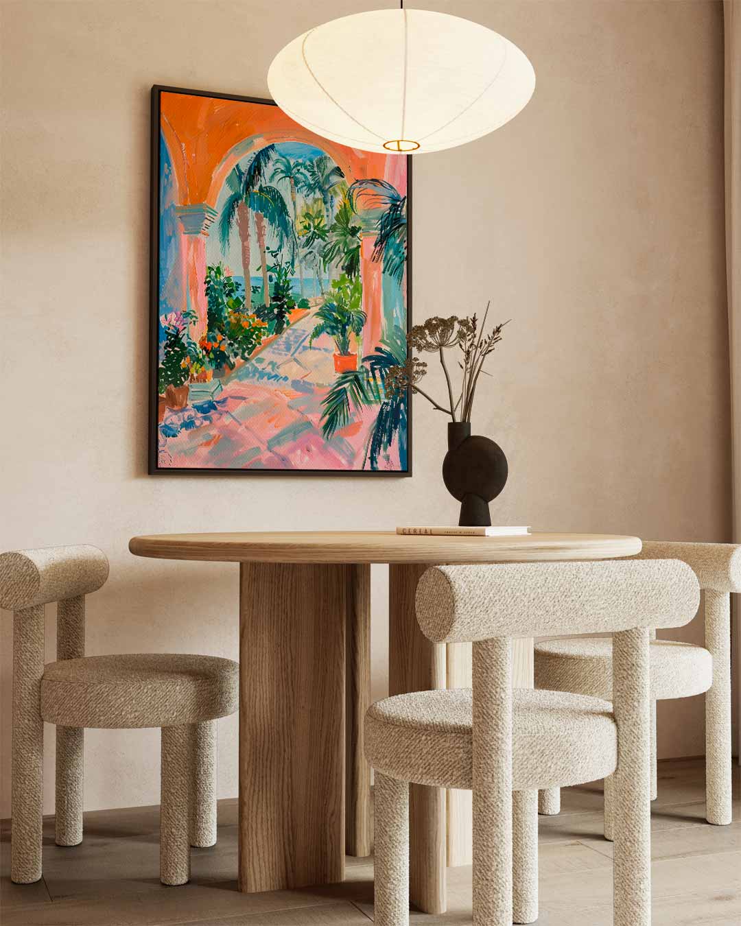 Tropische Tuinonder De Boog Kunstwerk-canvas-dibond-plexiglas-wanddecoratie-WallArtistic