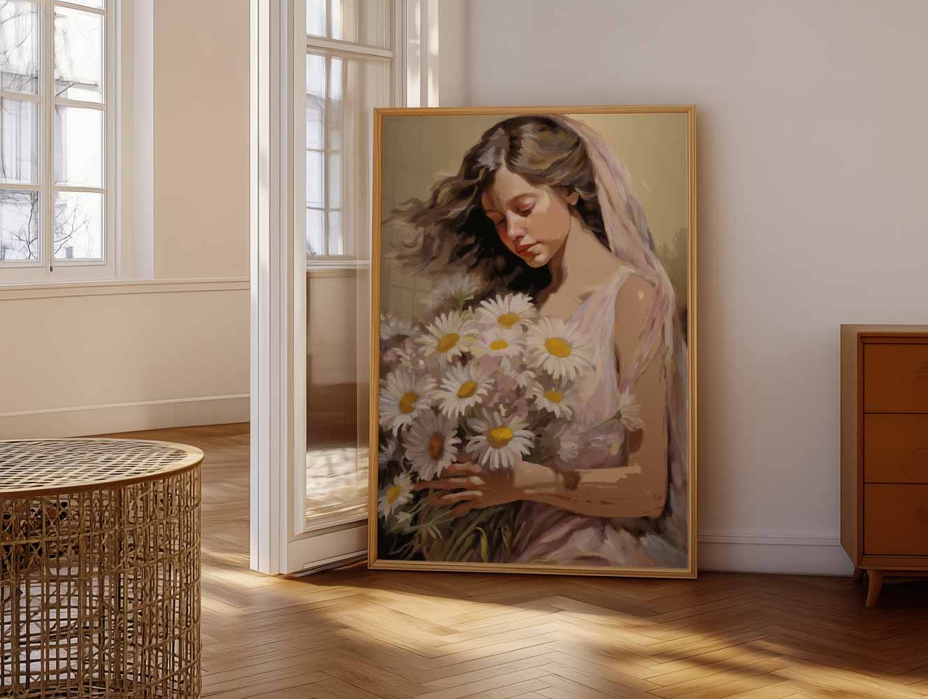 Vrouwelijke Zachte Bloemenpracht Poster