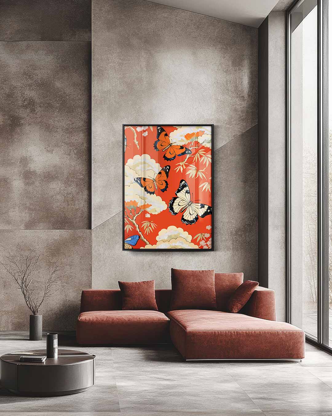 Vlinders in de Lucht Kunstwerk-canvas-dibond-plexiglas-wanddecoratie-WallArtistic