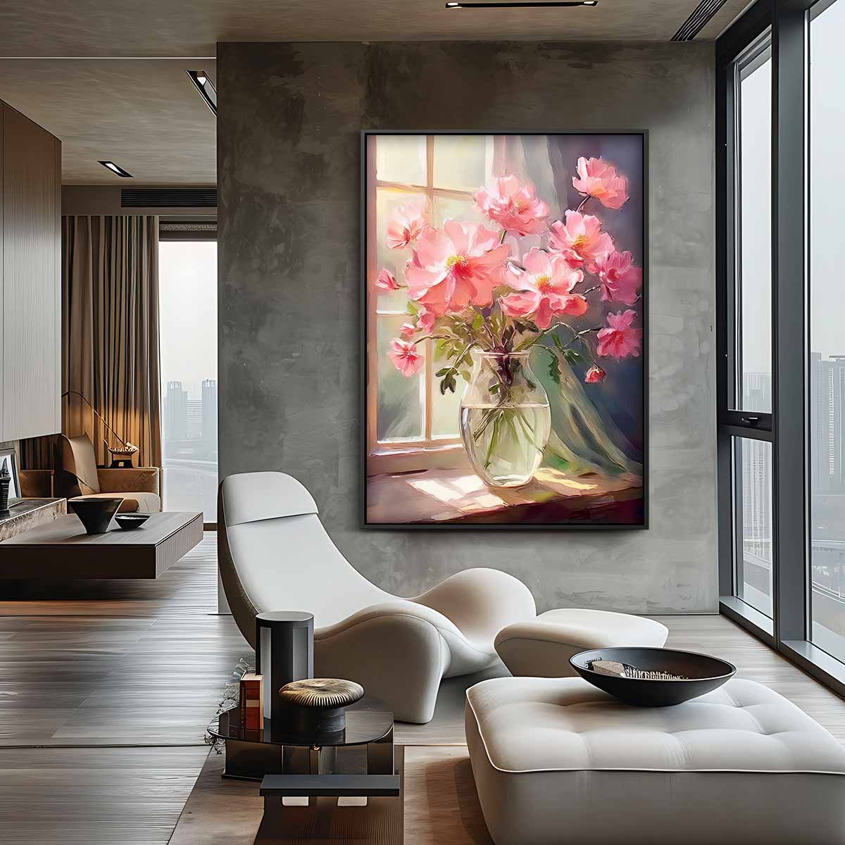 Zonnige Bloemenpracht Kunstwerk-canvas-dibond-plexiglas-wanddecoratie-WallArtistic