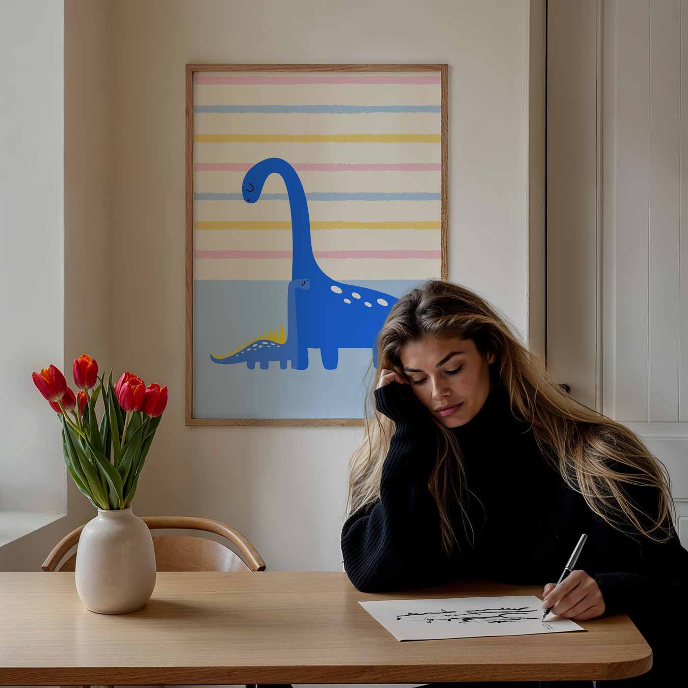 Schattige Dino Vrienden Poster