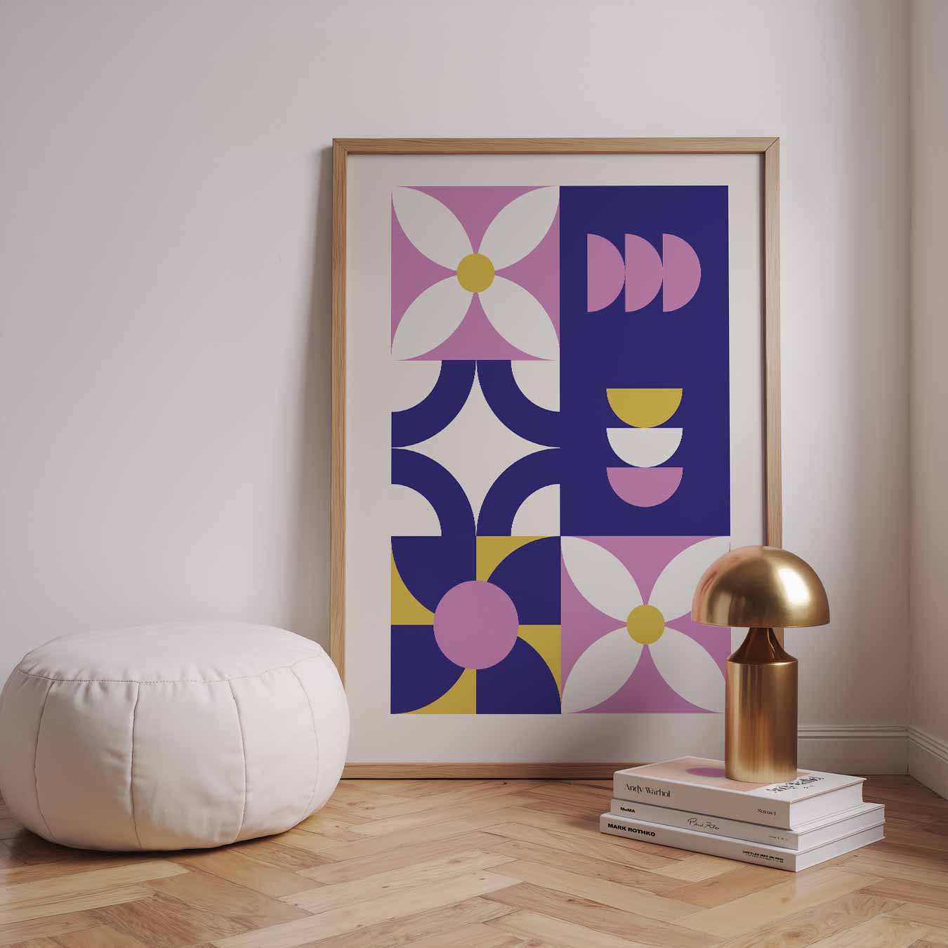 Moderne Retro Bloemenposter