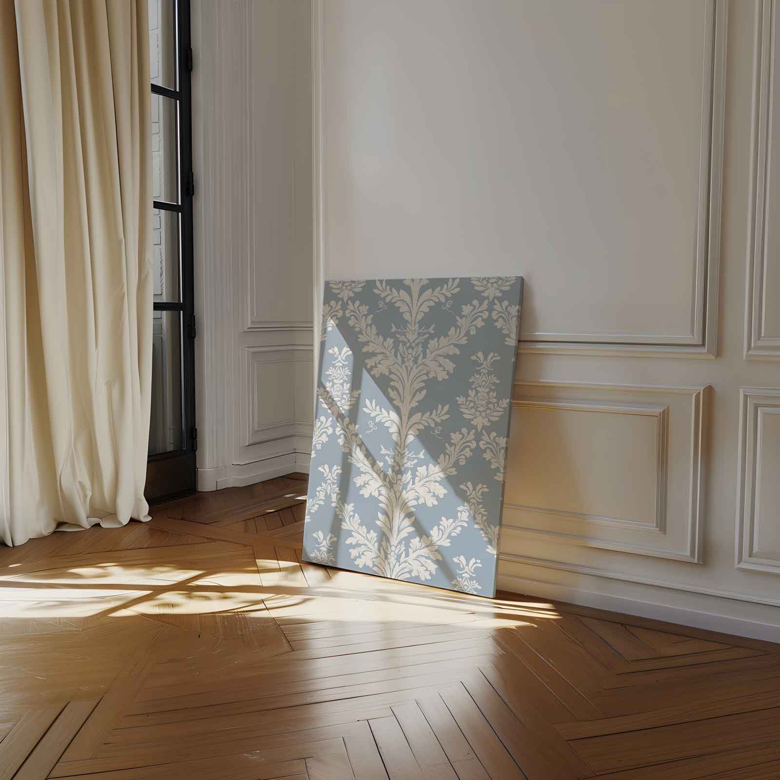 Klassiek Barok Bloemenbehang Kunstwerk-canvas-dibond-plexiglas-wanddecoratie-WallArtistic