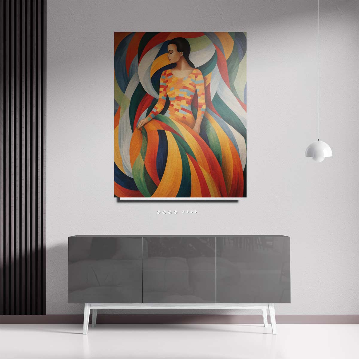 Kleurrijke Harmonie Kunstwerk-canvas-dibond-plexiglas-wanddecoratie-WallArtistic
