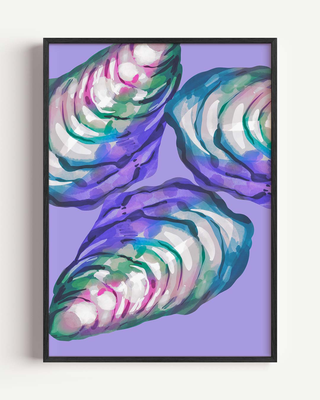 Abstracte Oesterschelpen Poster-WallArtistic