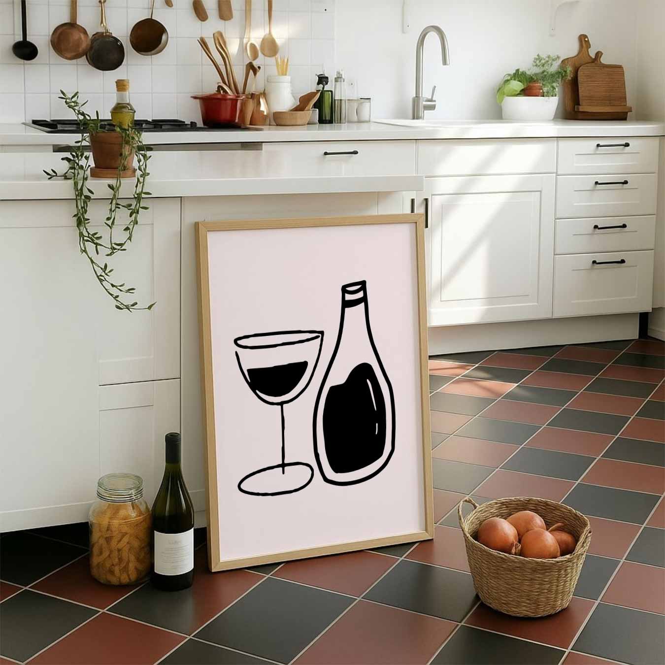 Stijlvolle Wijnmomenten Poster-WallArtistic