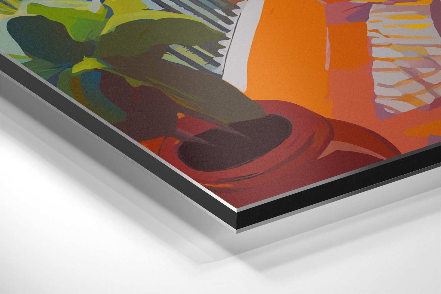 Zonnige Mediterrane Balkon Kunstwerk-canvas-dibond-plexiglas-wanddecoratie-WallArtistic