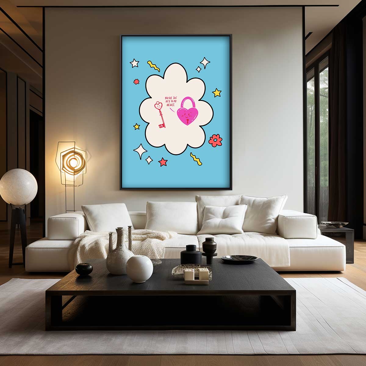 Sleutel tot Mijn Hart Kunstwerk-canvas-dibond-plexiglas-wanddecoratie-WallArtistic