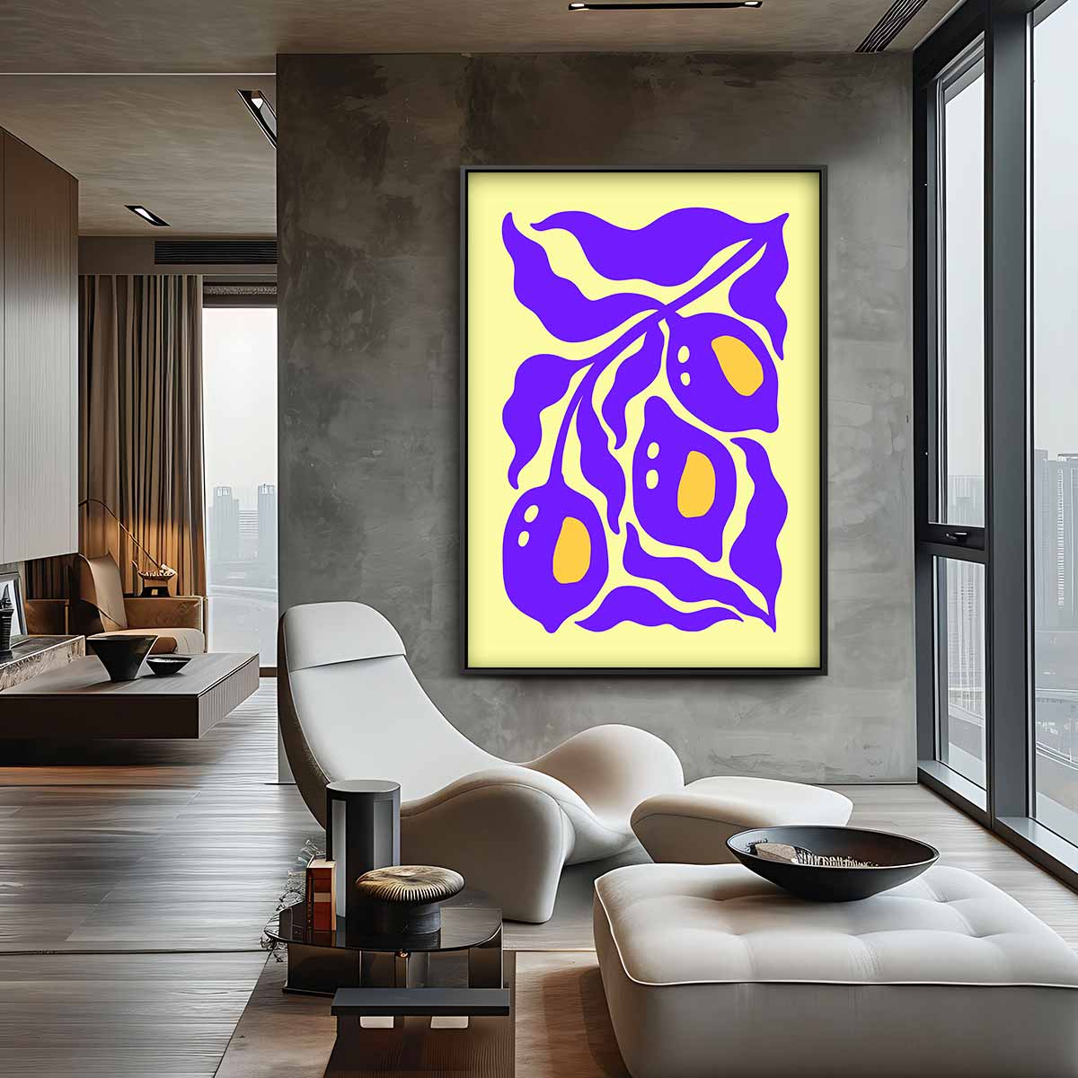 Speelse Citroenen Kunstwerk-canvas-dibond-plexiglas-wanddecoratie-WallArtistic