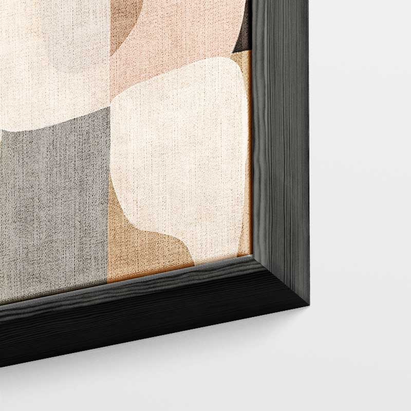 Minimalistische Abstractie in Aardetinten Kunstwerk-canvas-dibond-plexiglas-wanddecoratie-WallArtistic