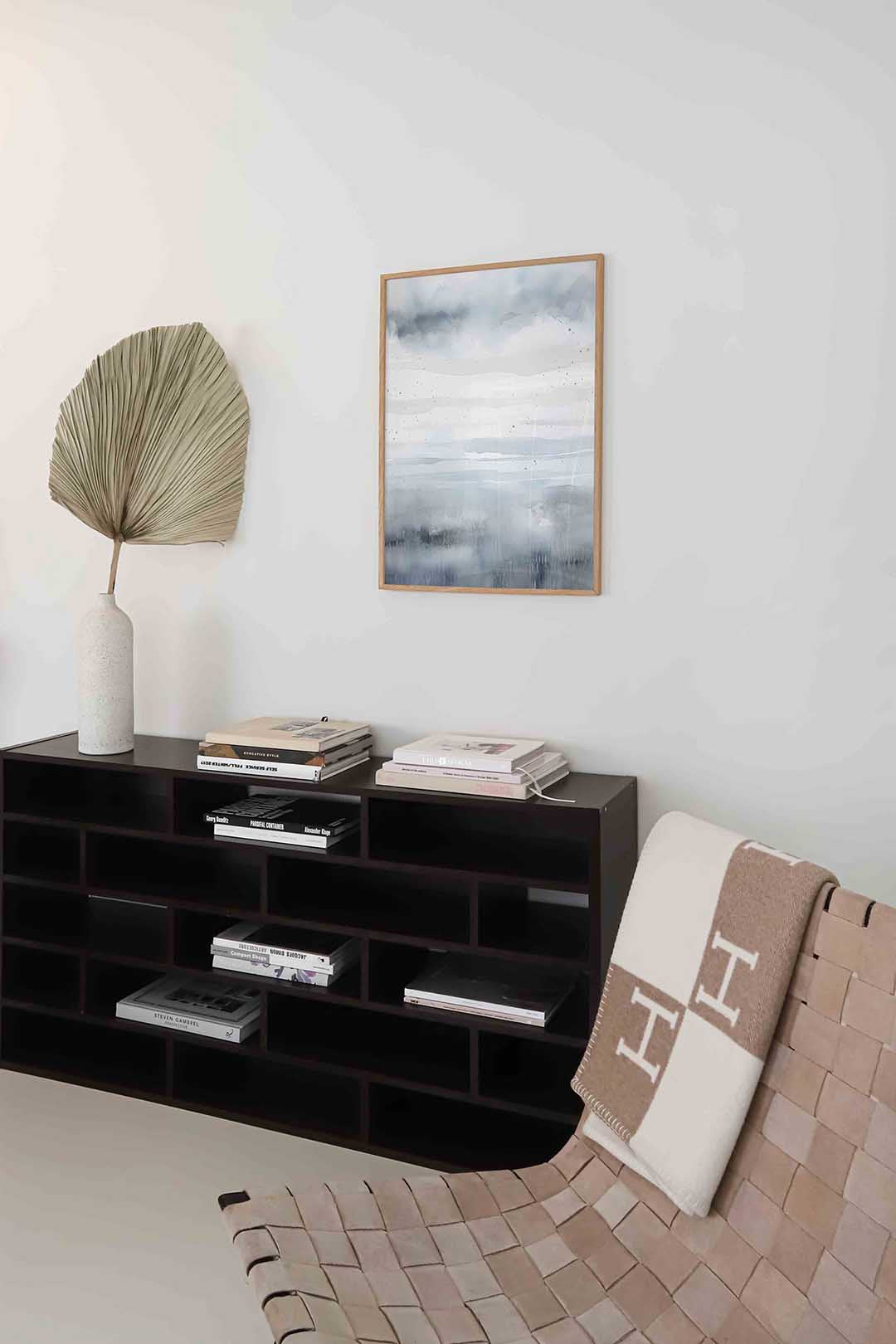 Abstracte blauwe wolken Poster