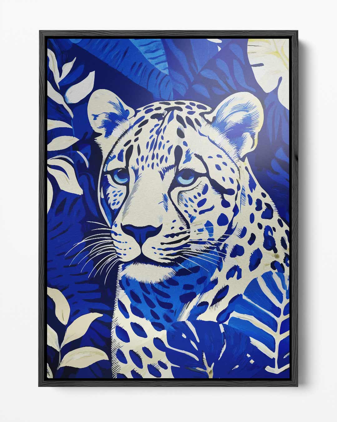 Blauwe Jungleluipaard Kunstwerk