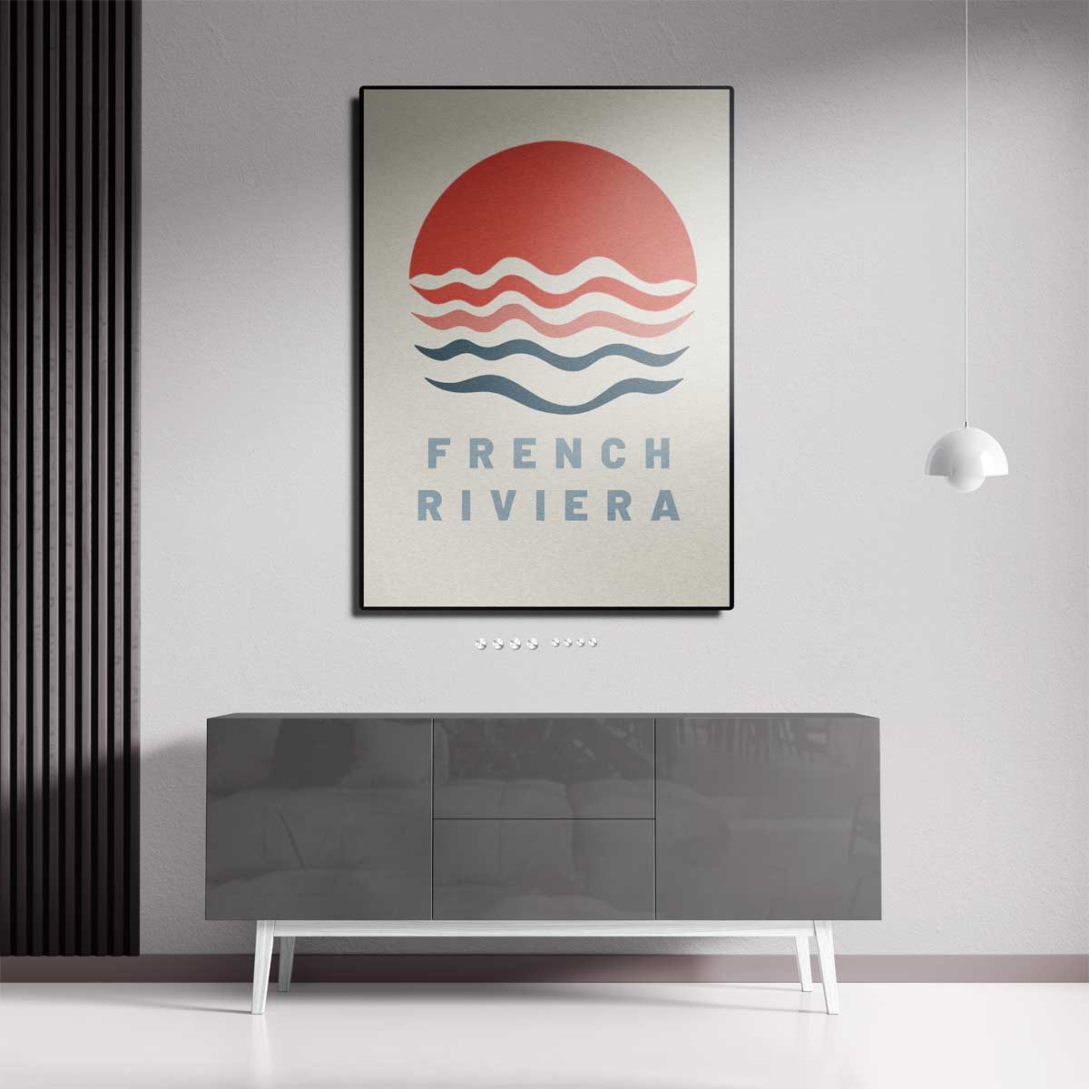 Zonsondergang aan de Franse Rivièra Kunstwerk-canvas-dibond-plexiglas-wanddecoratie-WallArtistic