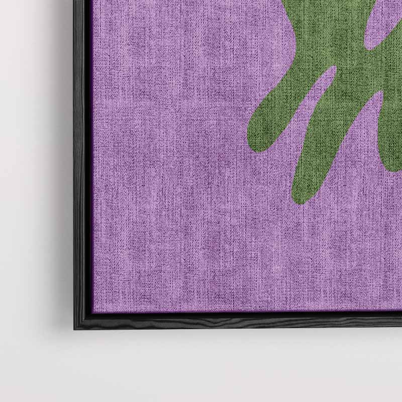 Simpele Bloemenschikking op Paarse Achtergrond Kunstwerk-canvas-dibond-plexiglas-wanddecoratie-WallArtistic