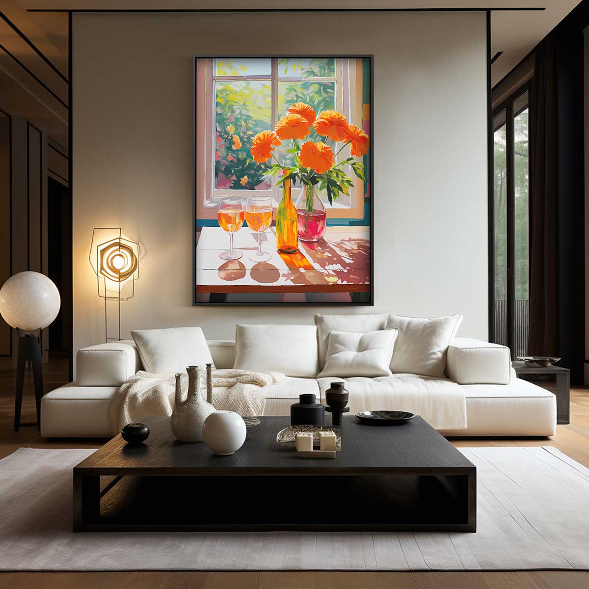Zomers Licht in de Kamer Kunstwerk-canvas-dibond-plexiglas-wanddecoratie-WallArtistic