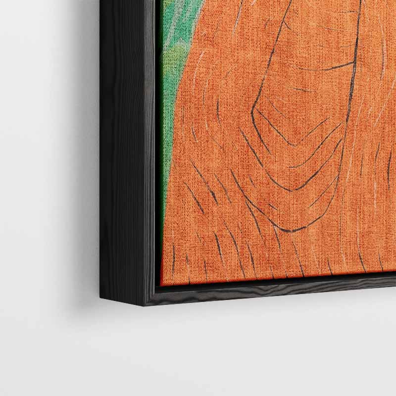 Dagdromende Vrouw in Bloemenpracht Kunstwerk-canvas-dibond-plexiglas-wanddecoratie-WallArtistic