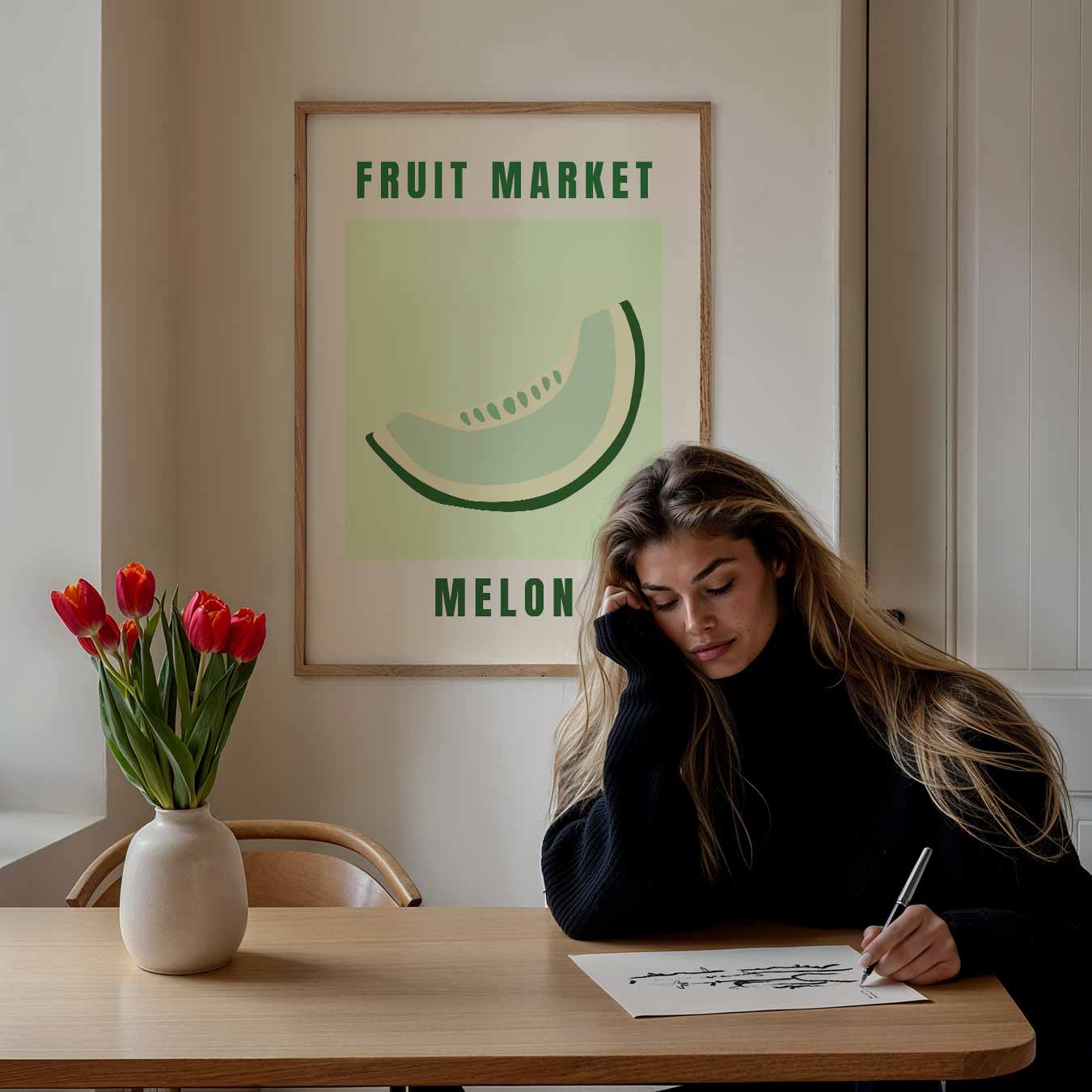 Fruitmarkt Meloen Poster-WallArtistic