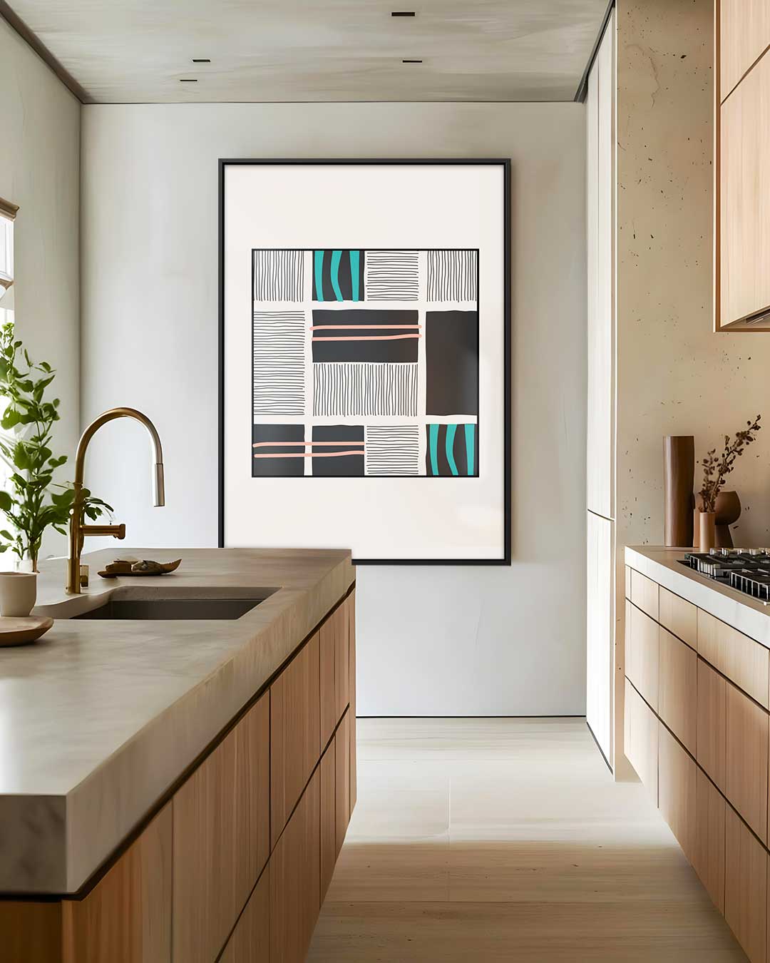 Modern Abstracte Patroonprint Kunstwerk-canvas-dibond-plexiglas-wanddecoratie-WallArtistic
