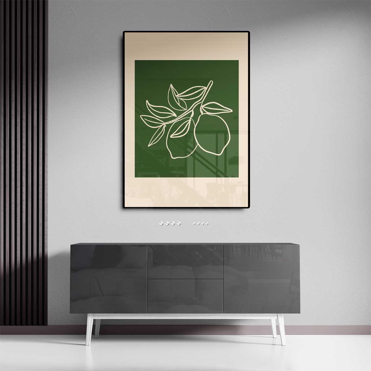 Minimalistische Citrustak Kunstwerk-canvas-dibond-plexiglas-wanddecoratie-WallArtistic