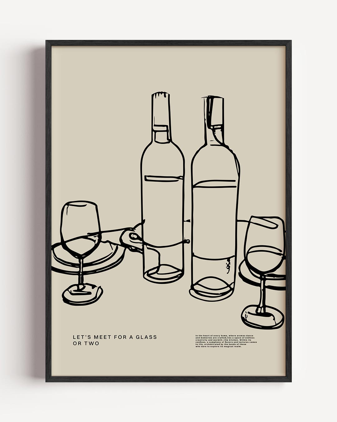 Gezellige Wijnafspraak Poster-WallArtistic