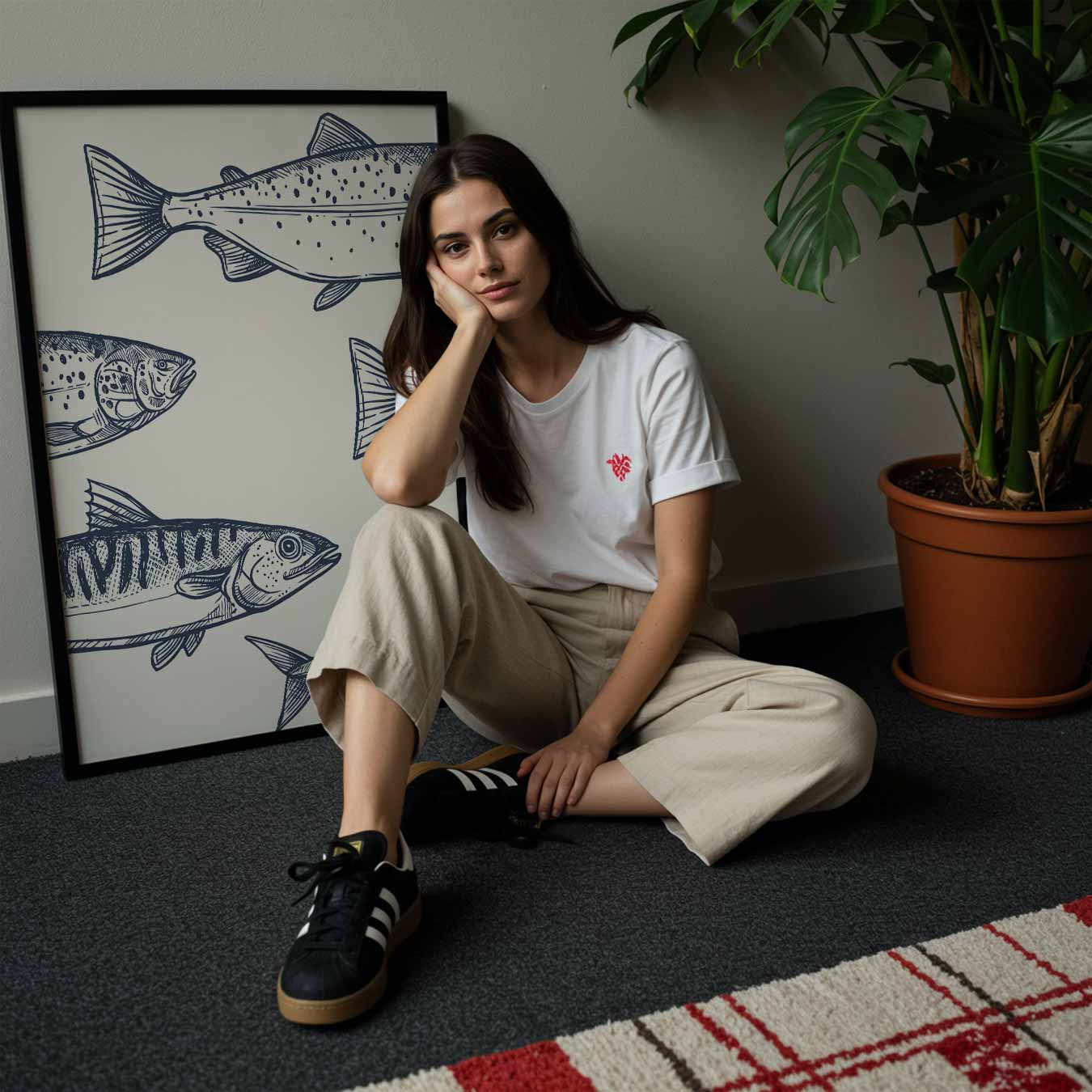 Maritieme Vis Illustratie Poster-WallArtistic