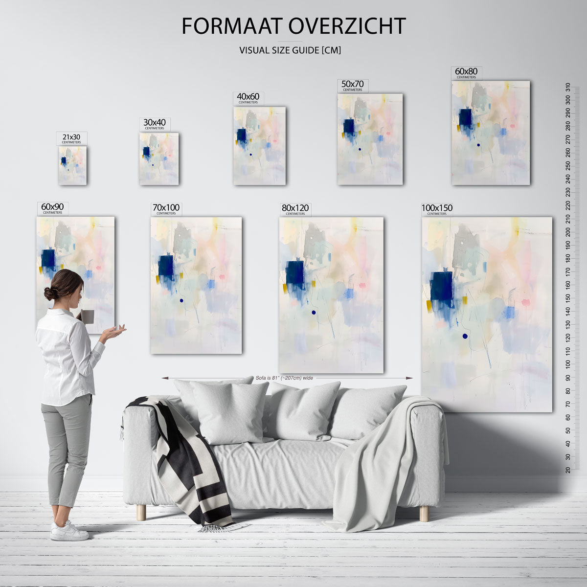 Abstracte vormen en kleuren Poster