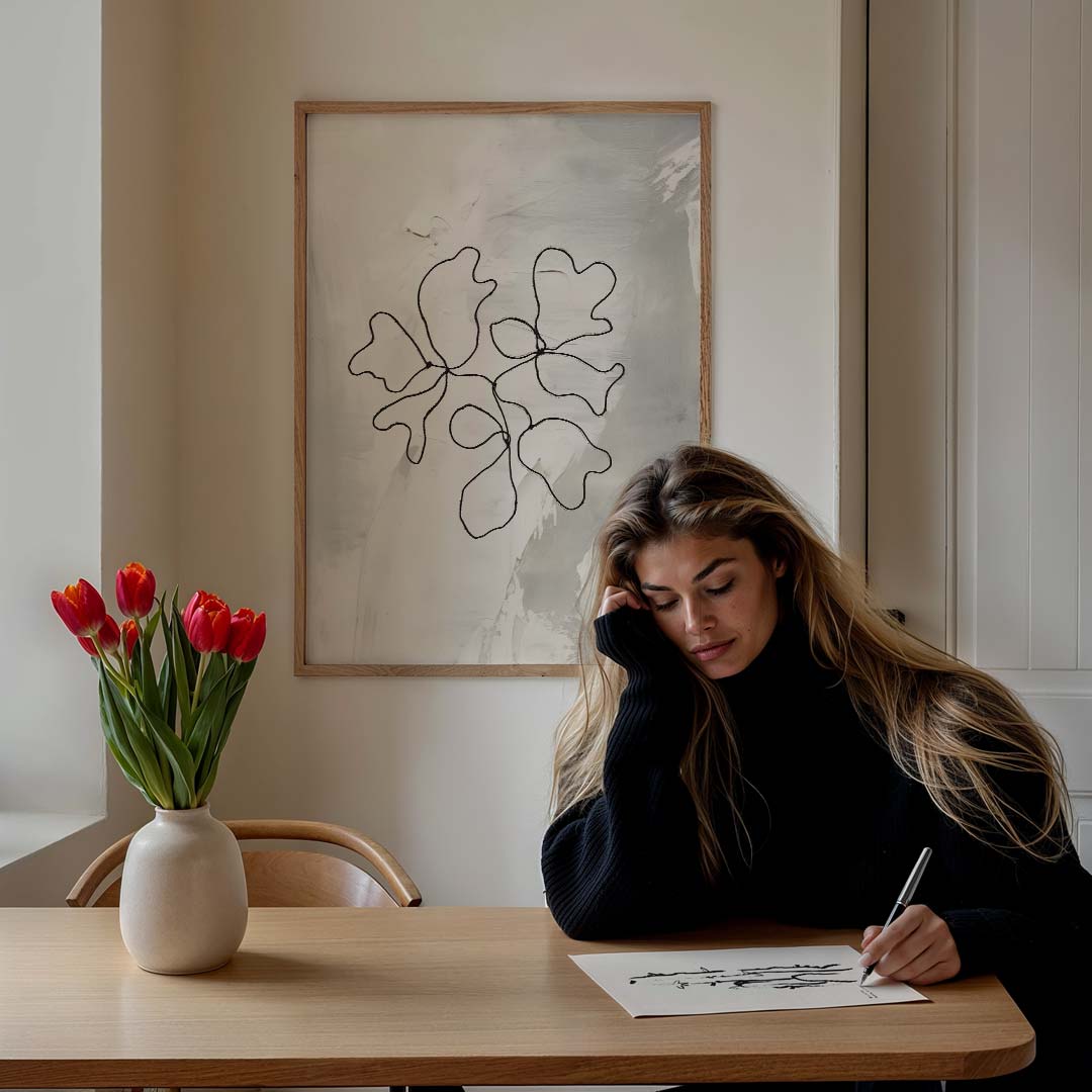 Minimalistische Bloemenposter-WallArtistic