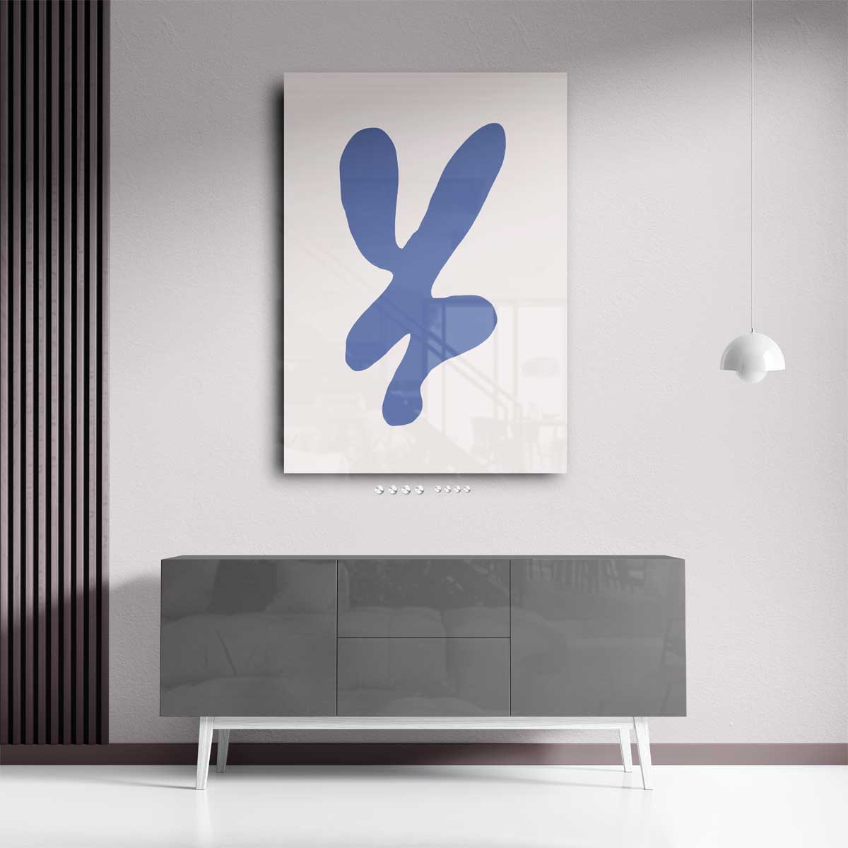 Abstracte Blauwe Stijl Kunstwerk-canvas-dibond-plexiglas-wanddecoratie-WallArtistic