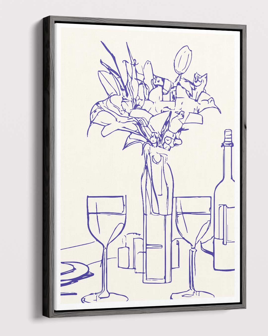 Tafelgenot in Lijn Kunstwerk-canvas-dibond-plexiglas-wanddecoratie-WallArtistic