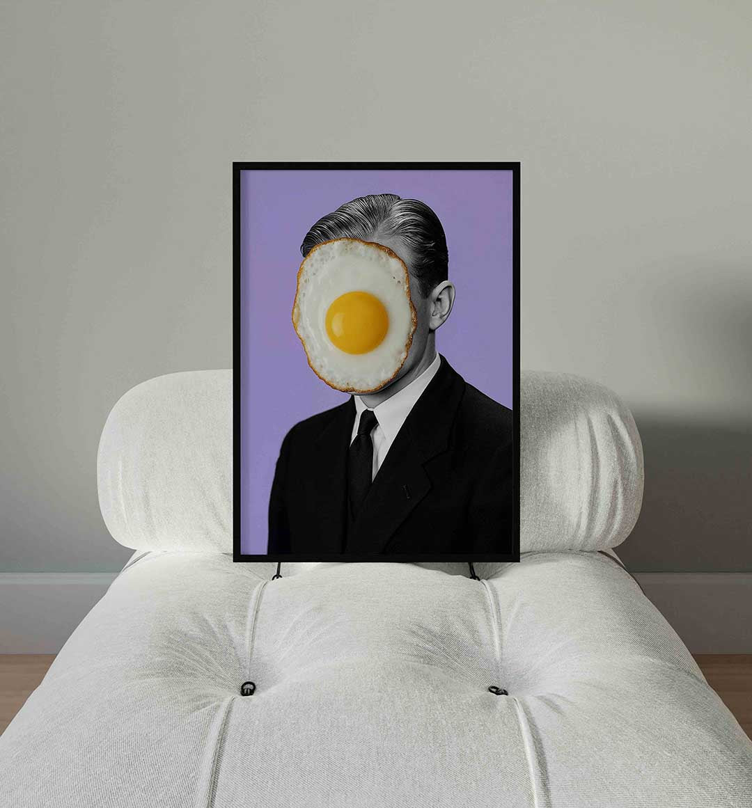 Portret met gebakken ei Poster