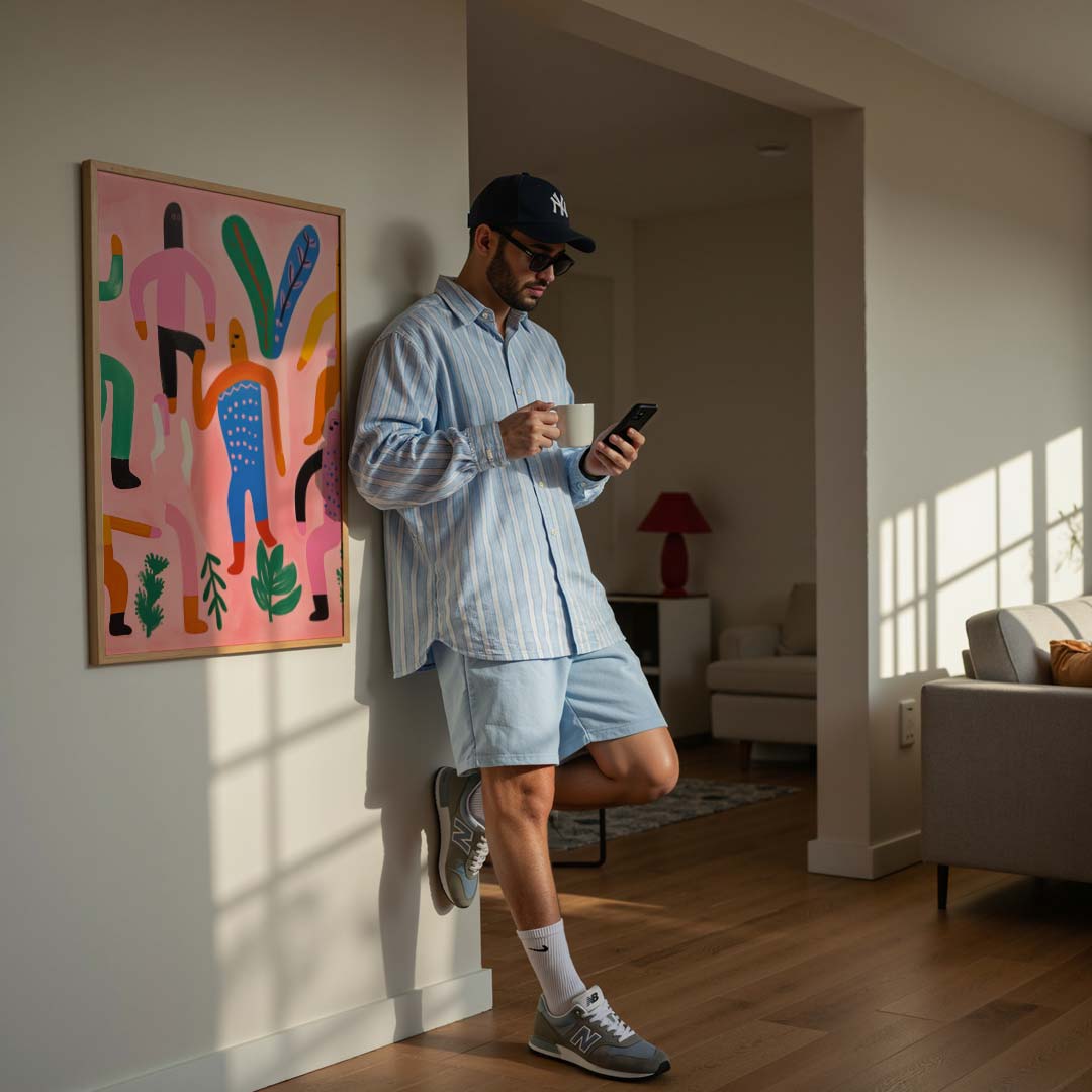 Vrolijke Bewegingen Abstracte Kunstposter-WallArtistic