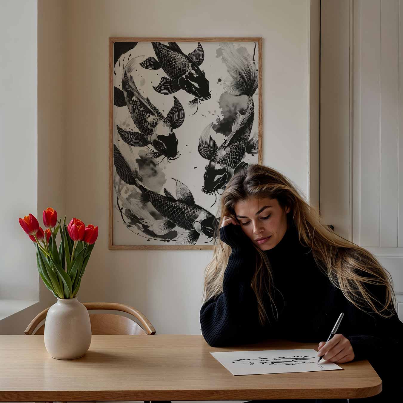 Zen Koi Karper Poster-WallArtistic