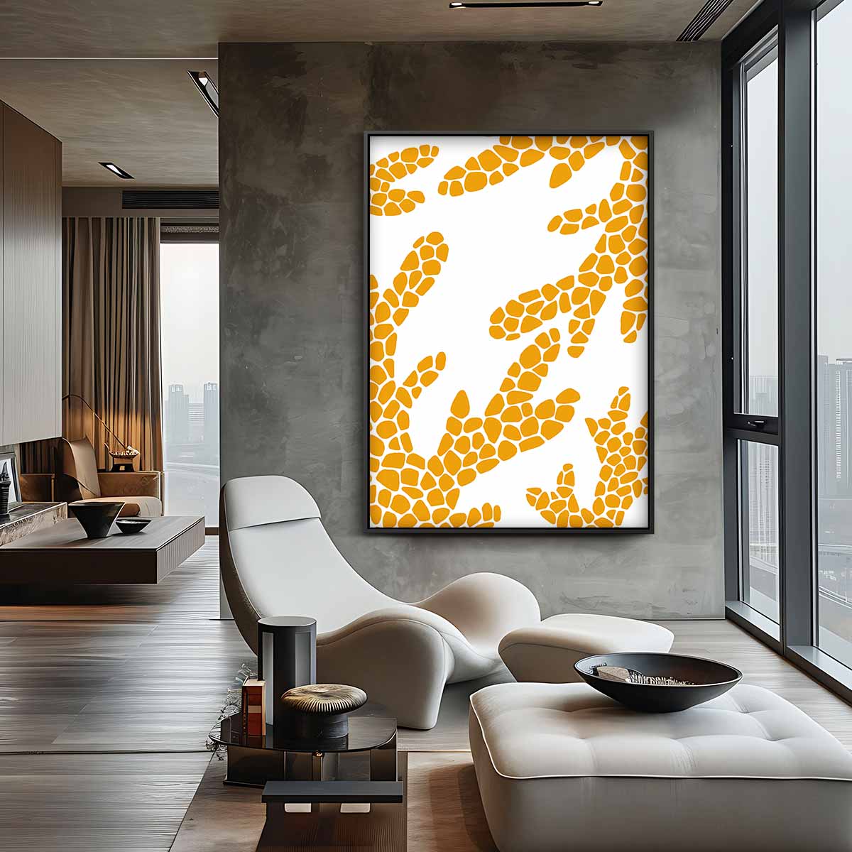 Giraffe Patronen Kunstprint Kunstwerk-canvas-dibond-plexiglas-wanddecoratie-WallArtistic