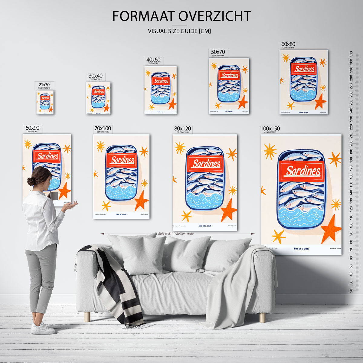Sardines in blik Poster